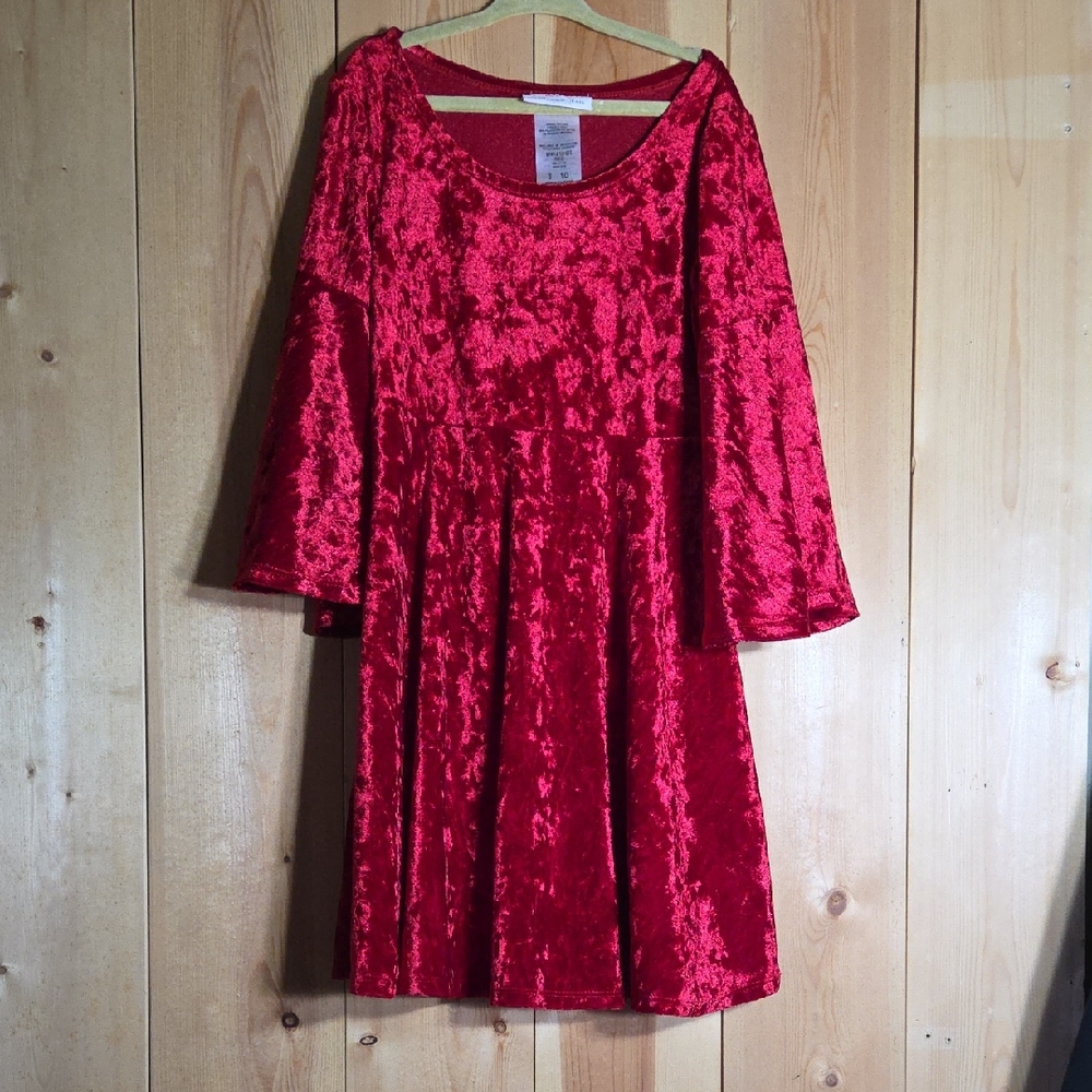 Bonnie Jean Velvet Red Dress